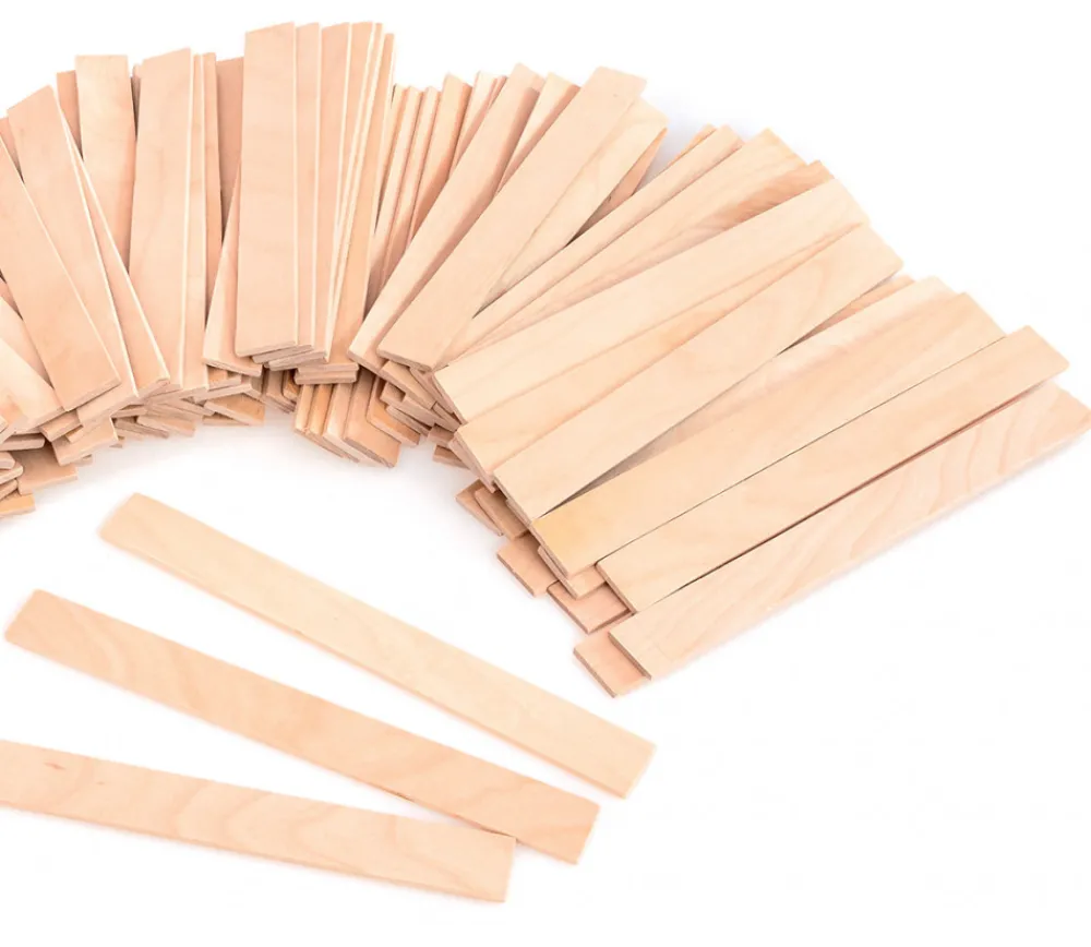 Tout Pour le Jeu 99 plaquettes en bois naturel 18 cm grands batonnets construction jeux