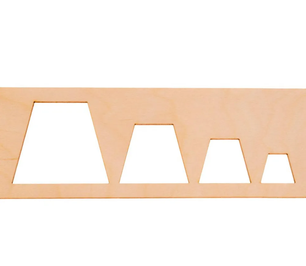 Tout Pour le Jeu 8 pochoirs traçages formes géométriques en bois