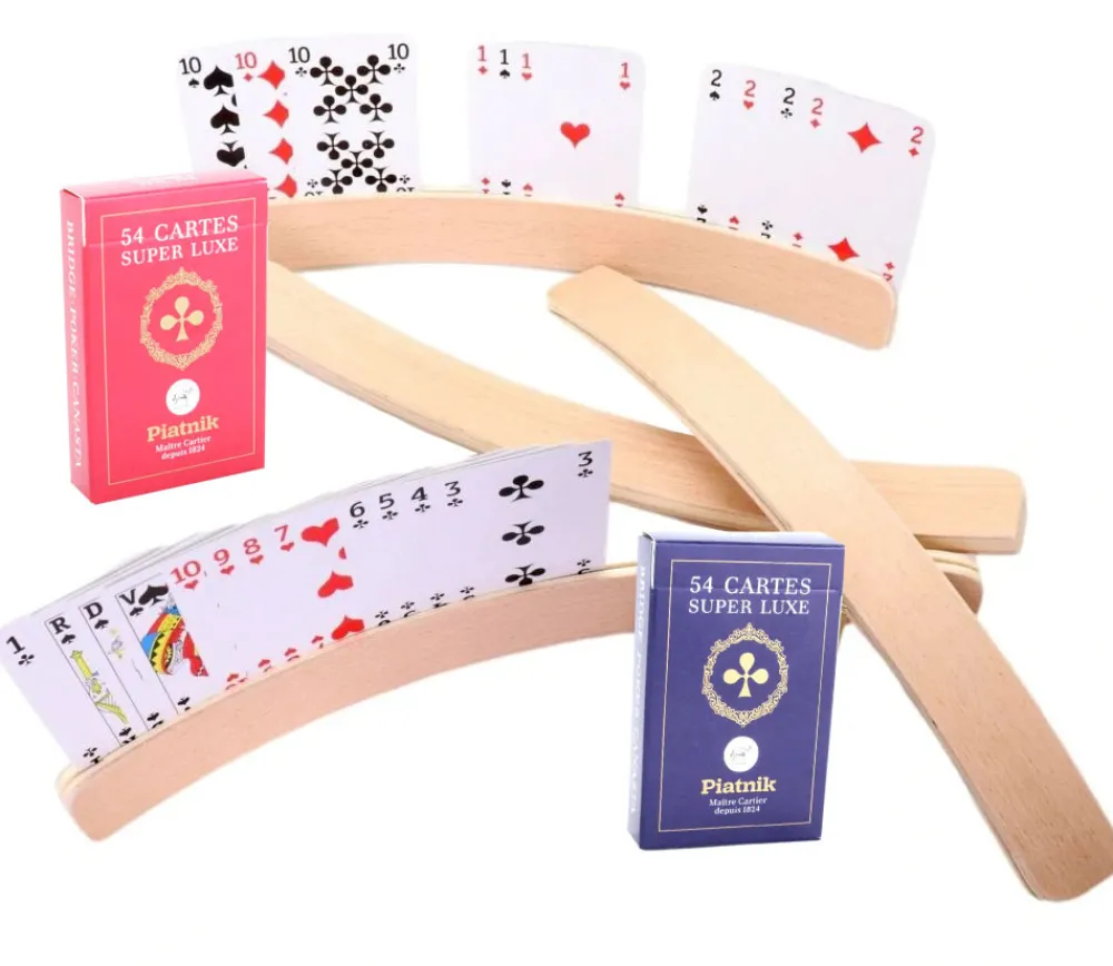 Tout Pour le Jeu 4 porte-cartes et 2 jeux de 54 cartes