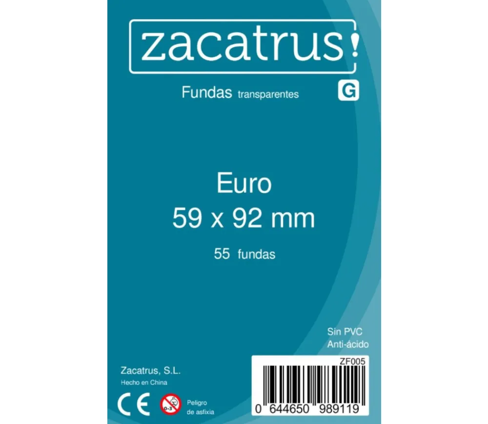 Tout Pour le Jeu 55 protèges cartes 59 x 92 mm pochette sleeves - Euro