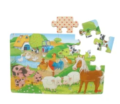 Tout Pour le Jeu 3 puzzles 24 pièces en bois animaux 27 x 17 cm
