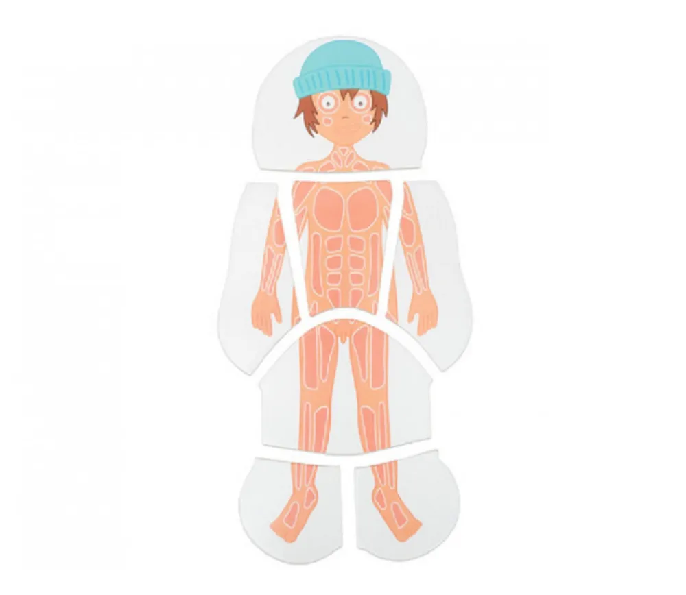 Enfant Tout Pour le Jeu 4 puzzles à étage - anatomie garçon de 28 pièces