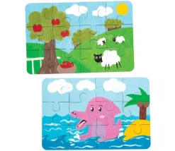 Tout Pour le Jeu 8 Puzzles bois 12 pièces à personnaliser rectangle 18 x 12 cm