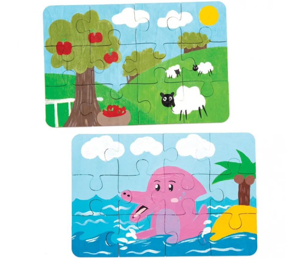 Tout Pour le Jeu 8 Puzzles bois 12 pièces à personnaliser rectangle 18 x 12 cm