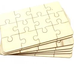 Tout Pour le Jeu 8 Puzzles bois 12 pièces à personnaliser rectangle 18 x 12 cm
