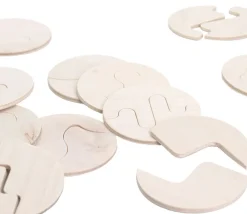 Tout Pour le Jeu 24 Puzzles bois de 2 demi-formes à assembler