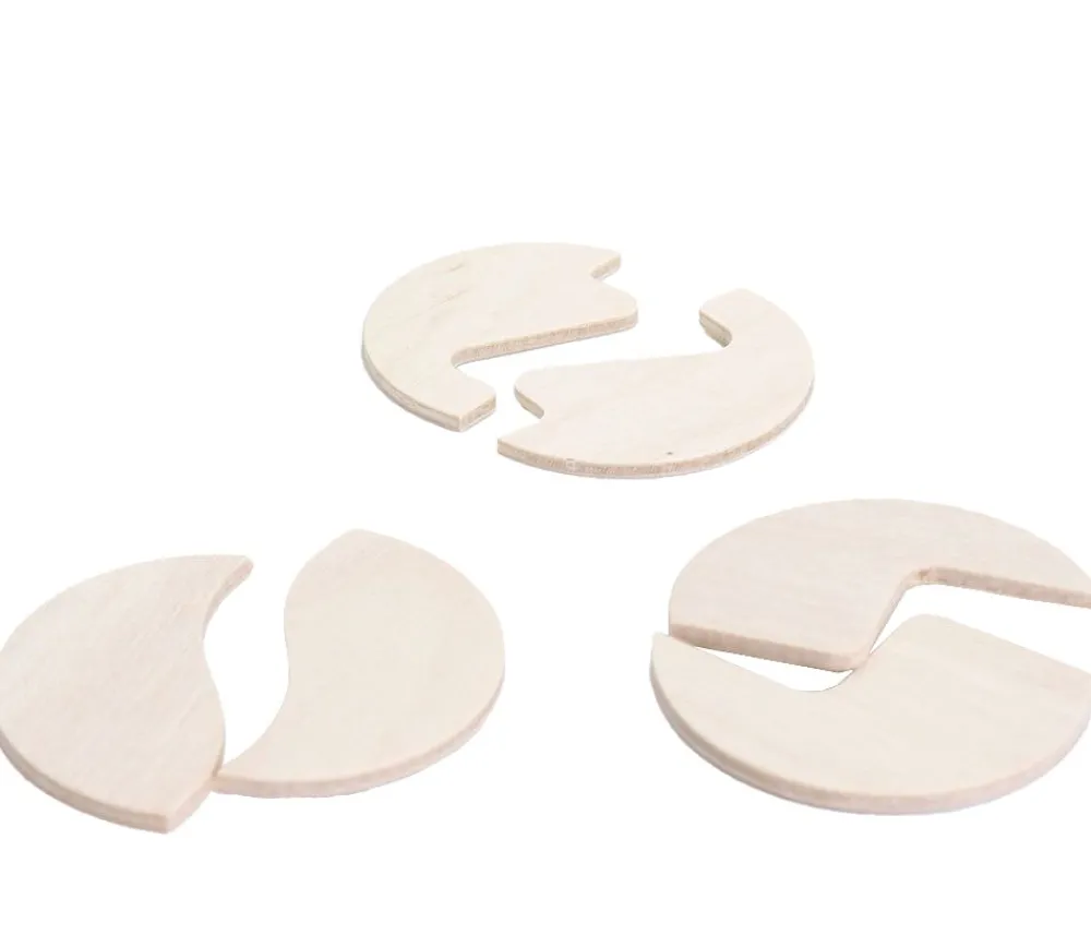 Tout Pour le Jeu 24 Puzzles bois de 2 demi-formes à assembler