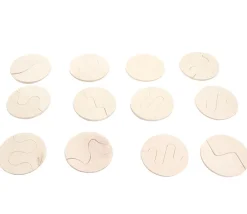 Tout Pour le Jeu 24 Puzzles bois de 2 demi-formes à assembler