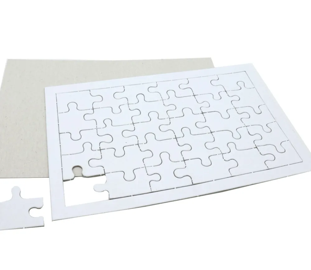 Tout Pour le Jeu 10 Puzzles carton blanc 30 pièces à personnaliser 20 x 13 cm
