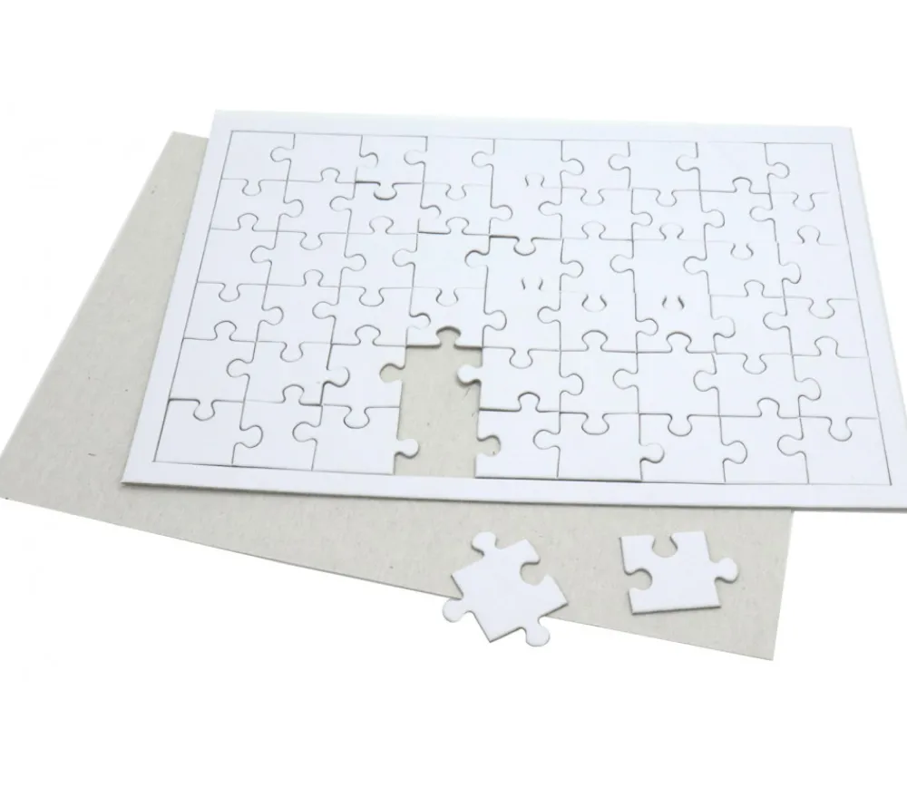 Tout Pour le Jeu 10 Puzzles carton blanc 54 pièces à personnaliser 24 x 16 cm