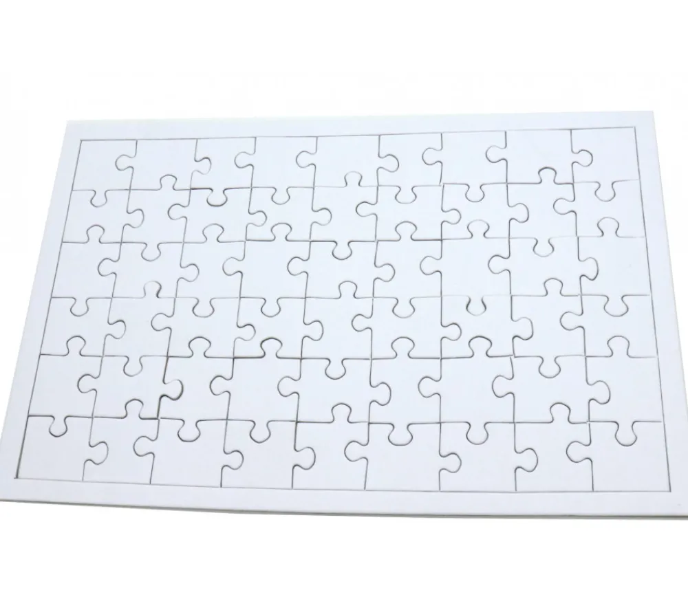 Tout Pour le Jeu 10 Puzzles carton blanc 54 pièces à personnaliser 24 x 16 cm