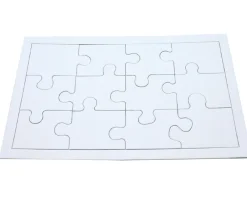 Tout Pour le Jeu 10 Puzzles carton blanc 12 pièces à personnaliser 22 x 14 cm