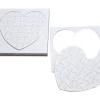 Tout Pour le Jeu 10 Puzzles cœur carton blanc 40 pièces à personnaliser 16 x 16 cm