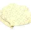 Tout Pour le Jeu 5 Puzzles cœur neutres bois 10 pièces à personnaliser 16 x 16 cm