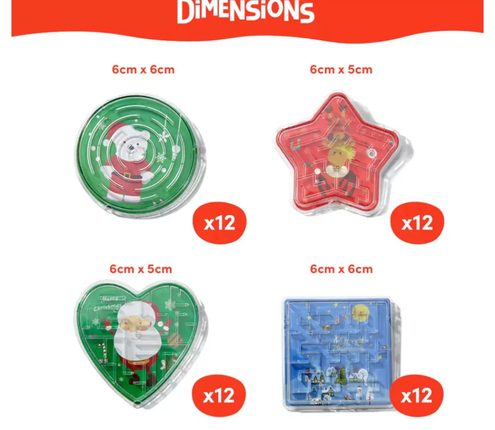 Tout Pour le Jeu 48 puzzles de labyrinthe décor Noël enfant