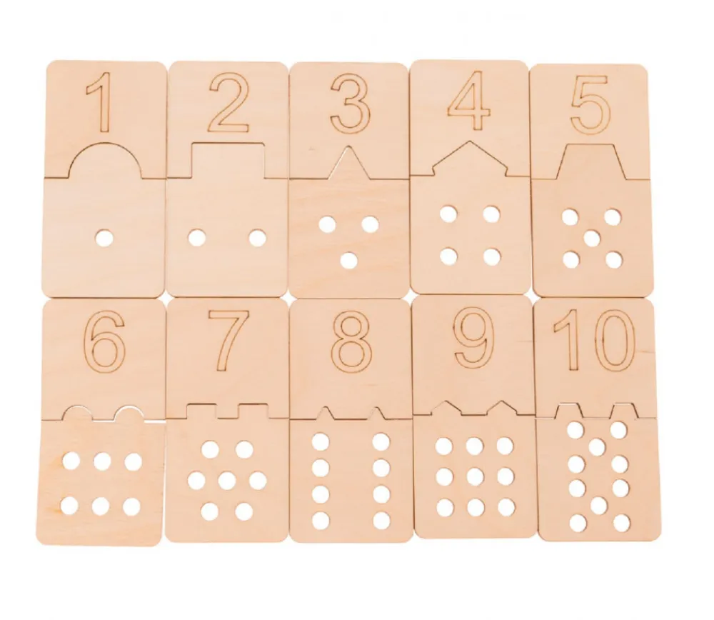 Tout Pour le Jeu 10 Puzzles des chiffres - 2 pièces à assembler