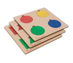 Tout Pour le Jeu 3 Puzzles fractions et portions en bois