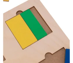 Tout Pour le Jeu 3 Puzzles fractions et portions en bois