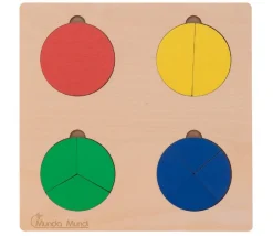 Tout Pour le Jeu 3 Puzzles fractions et portions en bois