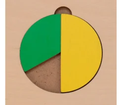 Tout Pour le Jeu 3 Puzzles fractions et portions en bois
