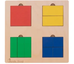 Tout Pour le Jeu 3 Puzzles fractions et portions en bois