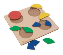 Tout Pour le Jeu 3 Puzzles fractions et portions en bois