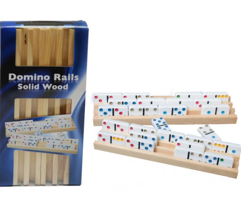 Tout Pour le Jeu 4 Rails Supports en bois domino rummy
