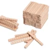 Tout Pour le Jeu 100 réglettes 10 x 1 x 1 cm - Barres Dizaines Base 10 bois naturel -