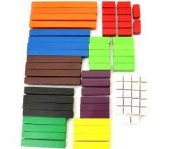 Tout Pour le Jeu 74 réglettes bois cuisenaire 1 à 10 cm - bâtonnets comptage math