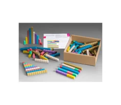 Tout Pour le Jeu 100 réglettes bois Rewood 10 couleurs Montessori 1 à 10 cm avec section unité