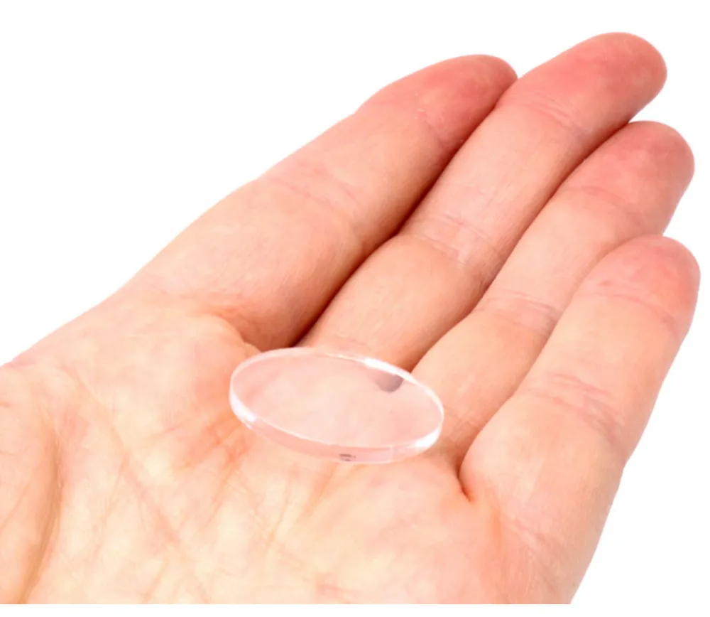 Tout Pour le Jeu 15 ronds transparents base de 25 x 2 mm en plexiglas