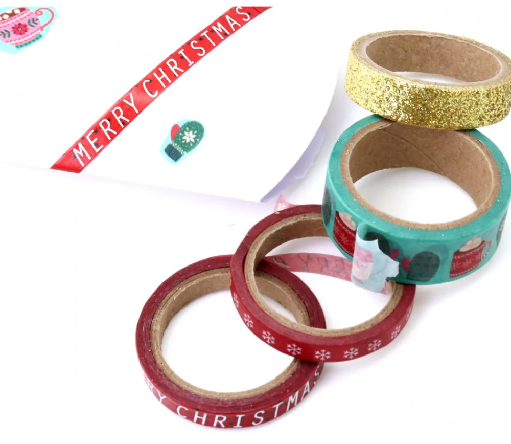 Tout Pour le Jeu 4 rubans adhésifs décor Noël - Masking tapes Noël