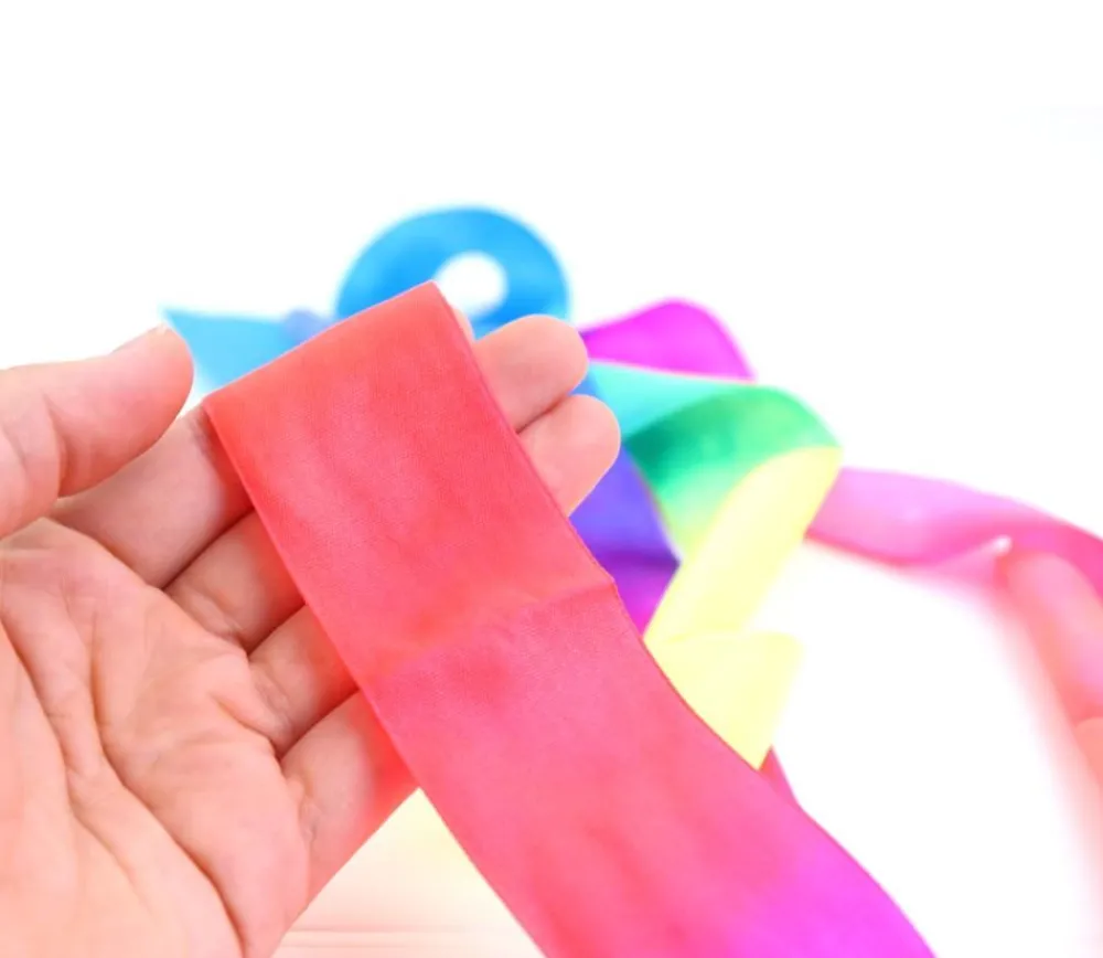 Tout Pour le Jeu 3 Rubans arc en ciel de 2 mètres - gymnastique rythmique