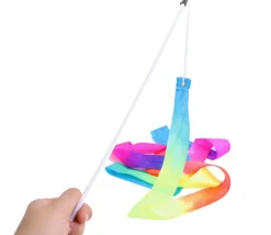 Tout Pour le Jeu 3 Rubans arc en ciel de 2 mètres - gymnastique rythmique