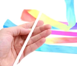 Tout Pour le Jeu 3 Rubans arc en ciel de 2 mètres - gymnastique rythmique