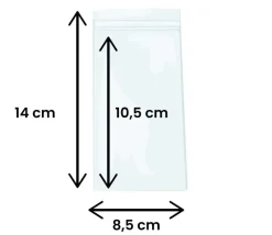 Tout Pour le Jeu 50 sachets kraft blanc zips 85 x 140 mm refermables avec fenêtre