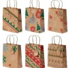 Tout Pour le Jeu 24 Sacs cadeau Noël kraft avec anse à garnir