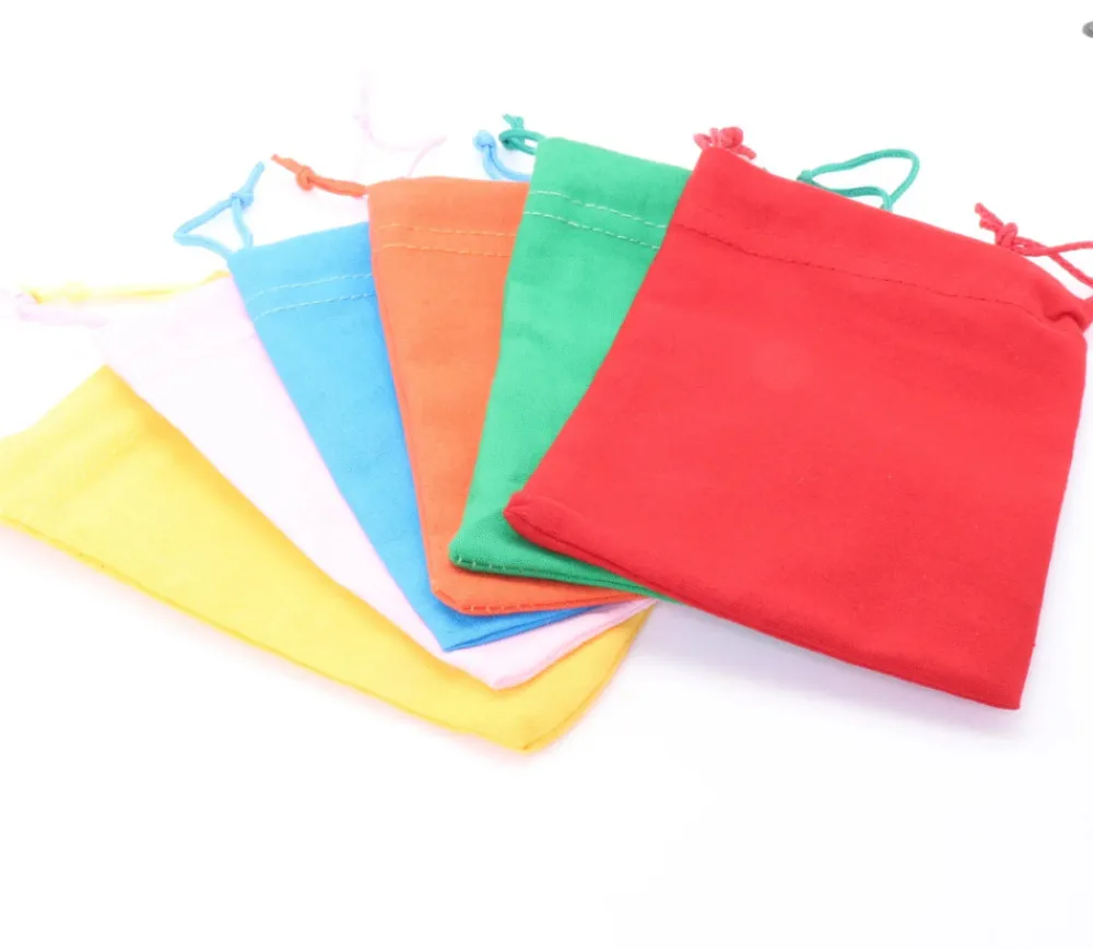 Tout Pour le Jeu 6 sacs colorés en coton 14 x 10 cm taille S