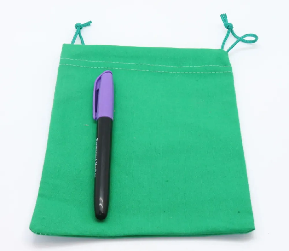 Tout Pour le Jeu 6 sacs colorés en coton 20 x 15 cm taille M