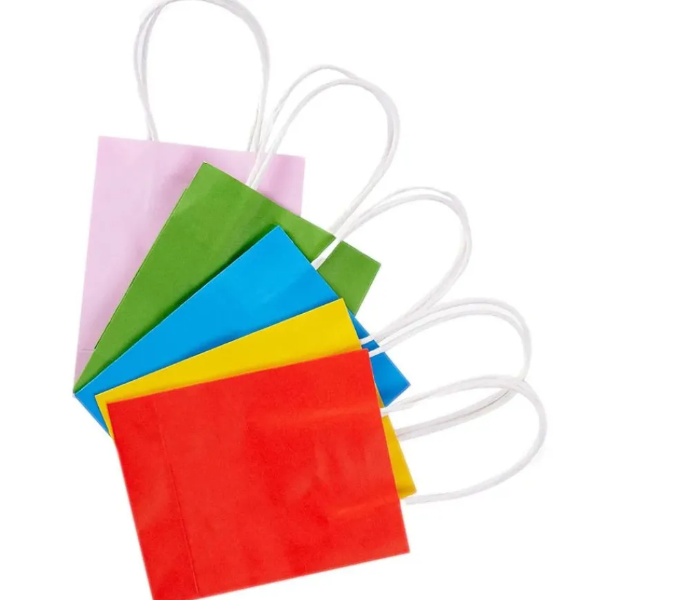 Enfant Tout Pour le Jeu 25 Sacs colorés en papier avec anse à garnir