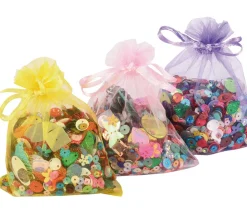 Tout Pour le Jeu 12 Sacs colorés organzine 9 x 12 cm