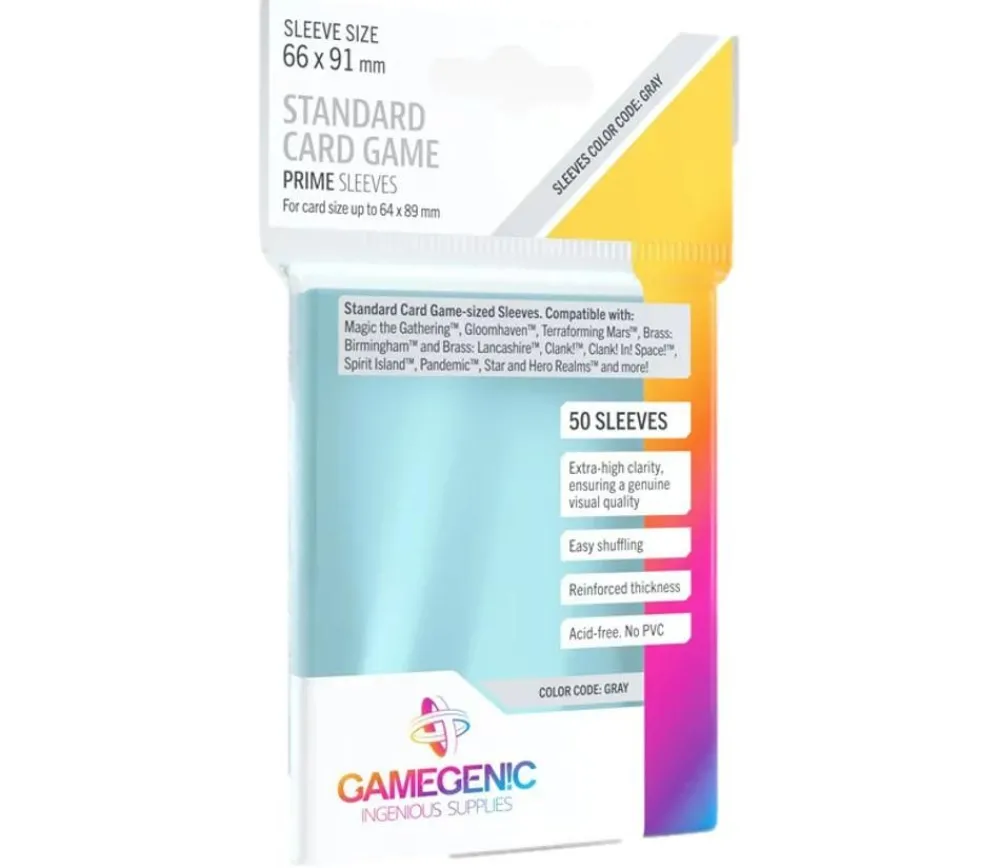 Tout Pour le Jeu 50 sleeves 66 x 91 mm pour cartes 64 x 89 mm standard pochette protège cartes transparentes