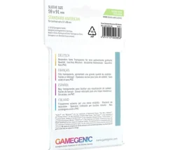 Tout Pour le Jeu 50 sleeves pour cartes 57 x 89 mm standard américain pochette sleeves