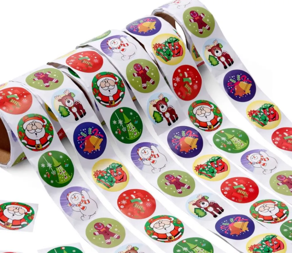 Tout Pour le Jeu 100 stickers décor Noël ronds de 3.8 cm