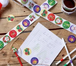 Tout Pour le Jeu 100 stickers décor Noël ronds de 3.8 cm