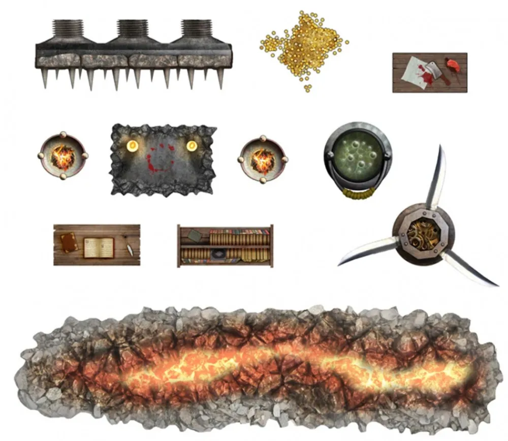 Tout Pour le Jeu 100 Stickers repositionnables décorations plateaux de jeux Battle Mat
