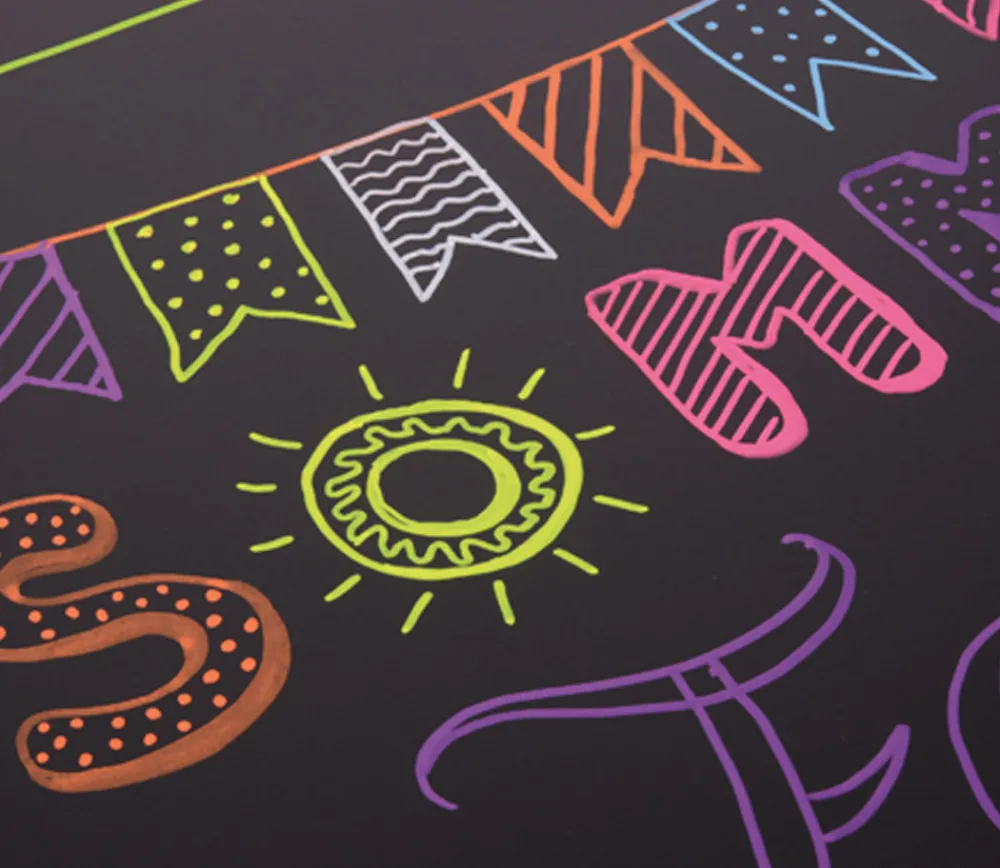 Enfant Tout Pour le Jeu 8 stylos à craie liquide couleurs vives pour tableau, ardoise, vitres