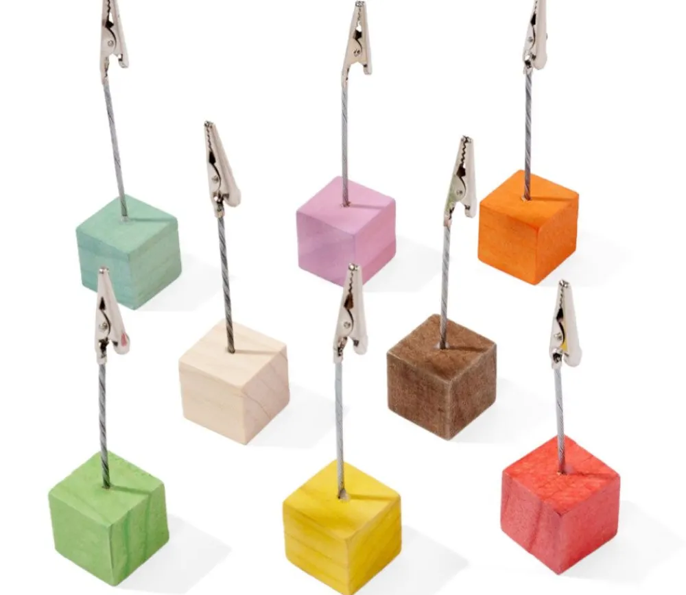 Tout Pour le Jeu 18 Supports cubes avec clip - porte cartes et photos