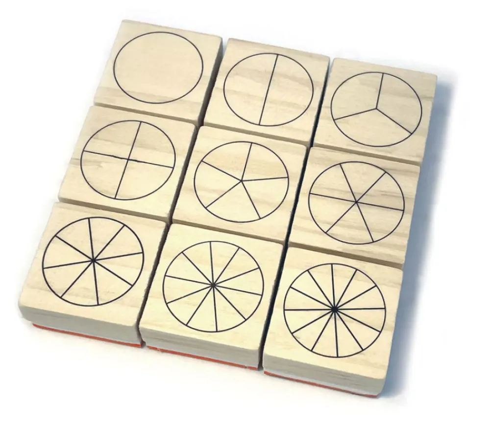 Tout Pour le Jeu 9 tampons fractions en rond