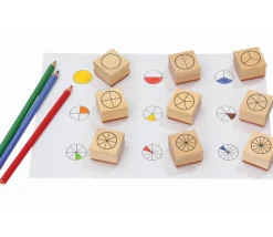 Tout Pour le Jeu 9 tampons fractions en rond